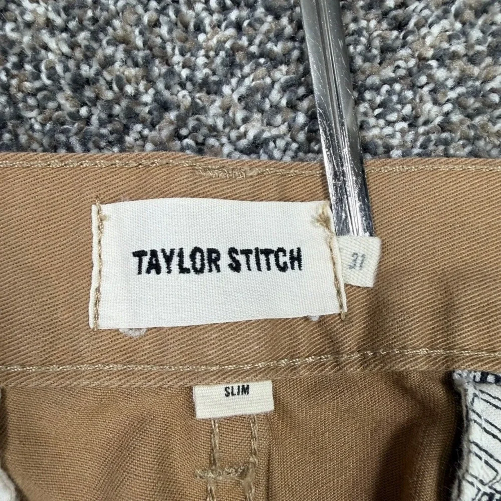 Taylor Stitch Slim Fit Chino Pants Mens 31 Khaki Tan Cotton Handmade in Spain